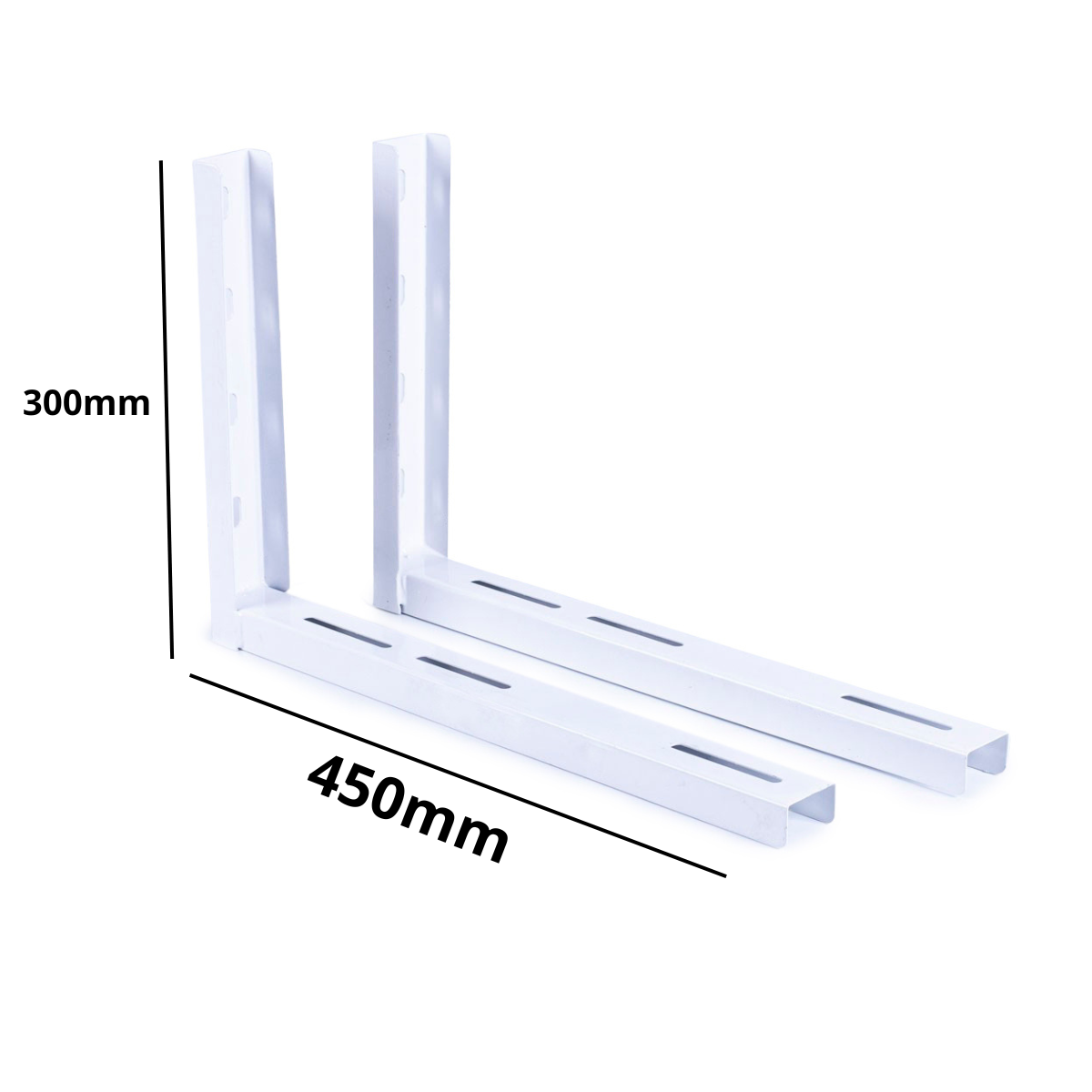 Kit 2 Suporte Para Ar Condicionado Split De 7000-12000 Btus 450mm Condensadora Retangular e Barril