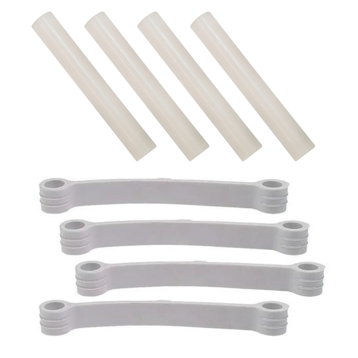 Kit 4 Tirante e 4 Rolete Lavadoras Consul Brastemp 7 a 12kg