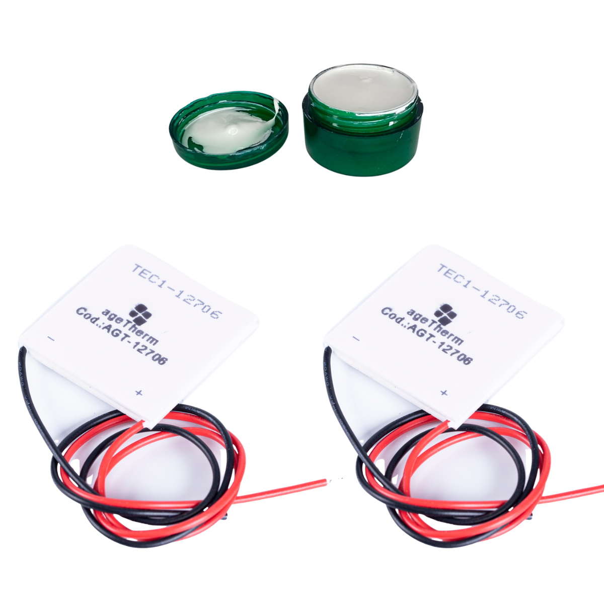 Kit 2 Pastilhas Peltier Tec1-12706 + Pasta Térmica 15g