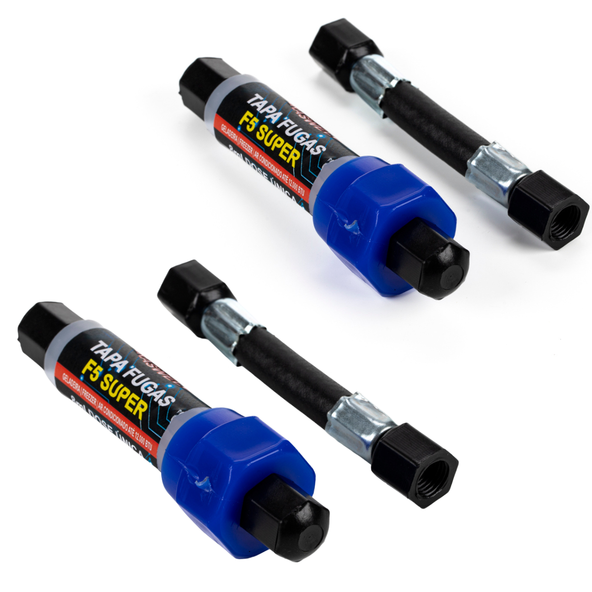 Kit 2 Tapa Fugas F5 com Mangueira - Seringa 8ml