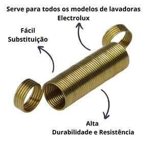 Kit 50 Molas Vara De Suspensão Lavadora Electrolux 6 A 15kg