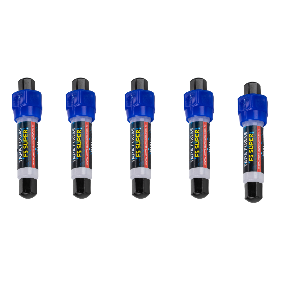 Kit 5 Tapa Fugas F5 Seringa 8ml + 1 Mangueira Brinde