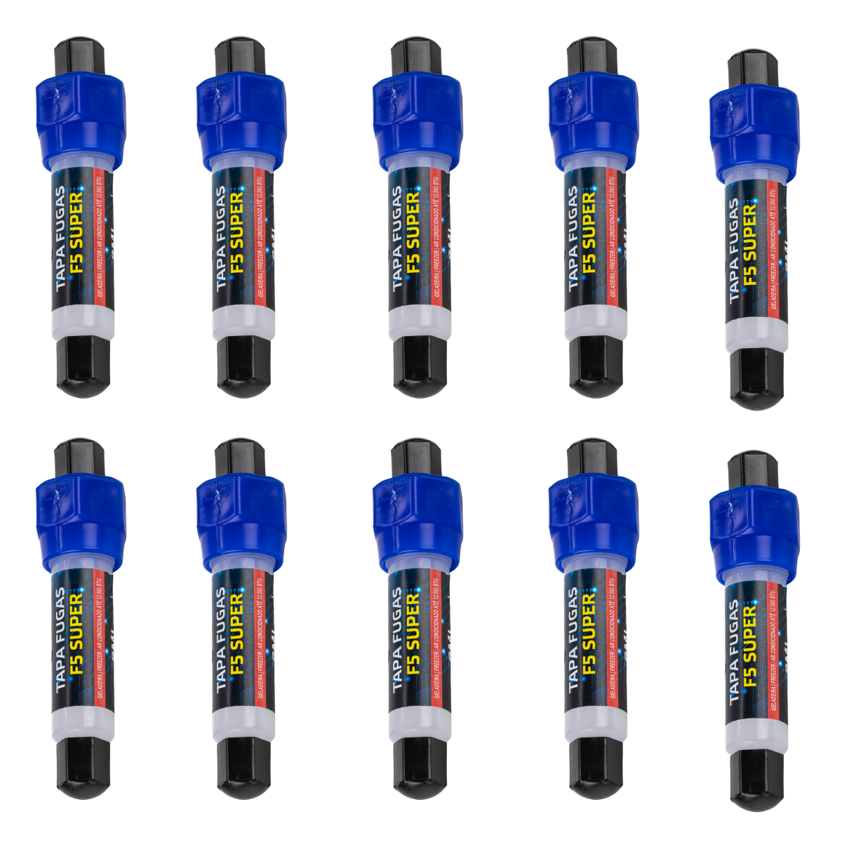 Kit 10 Tapa Fugas F5 Sem Mangueira - Seringa 8ml