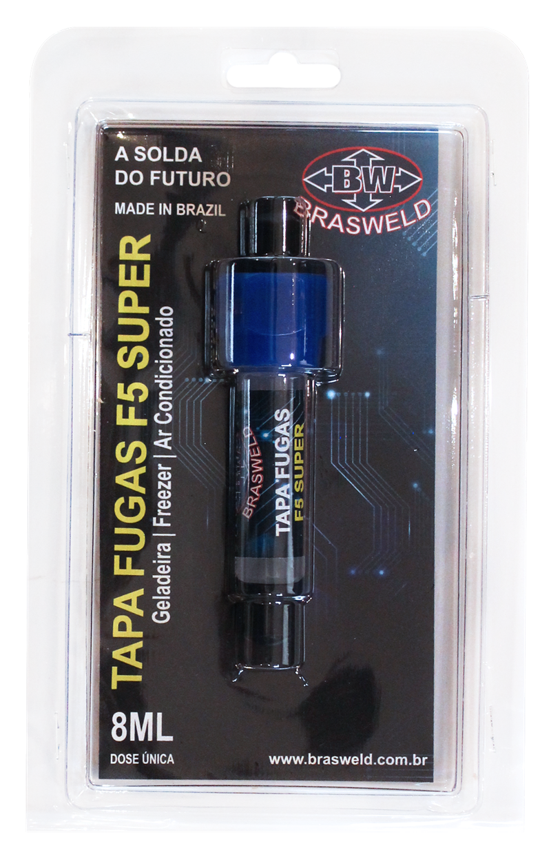 Kit 5 Tapa Fugas F5 Super Seringa 8ml + 1 Mangueira Aplicadora de Brinde